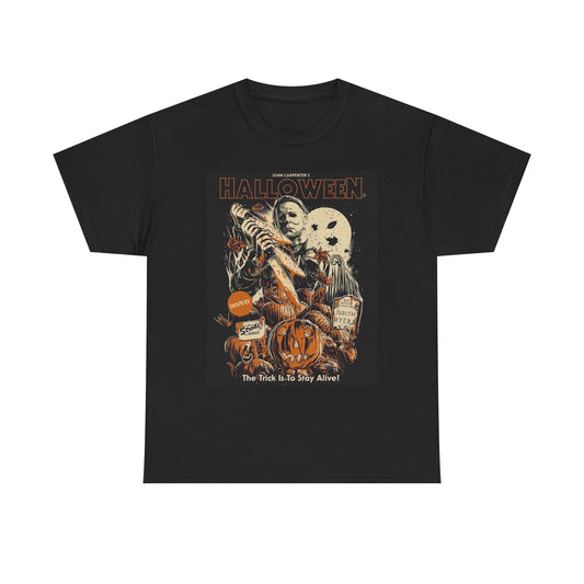 Halloween Graphic T Shirt Vintage Mike Myers Horror Terrifier Heavy Cotton Tee