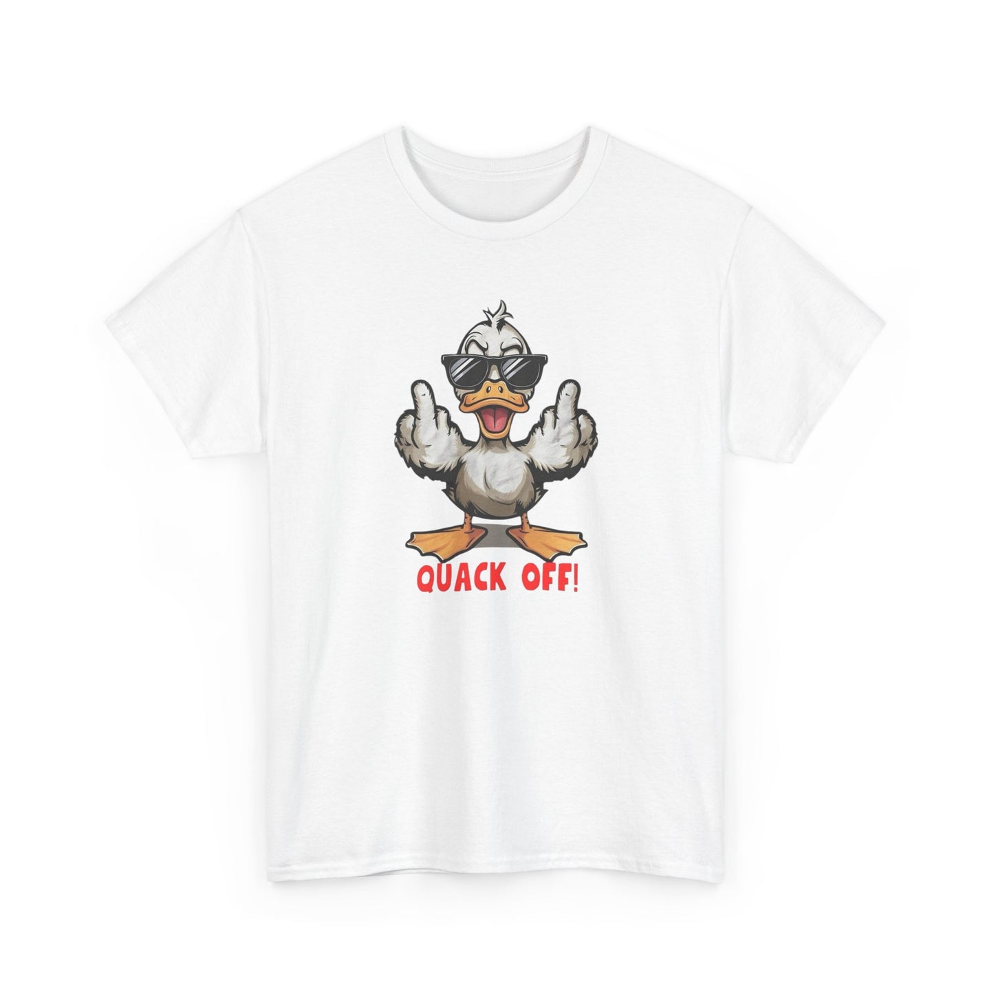 Quack Off Funny Duck Graphic T-Shirt Comfy Cotton Tee Brand NEW
