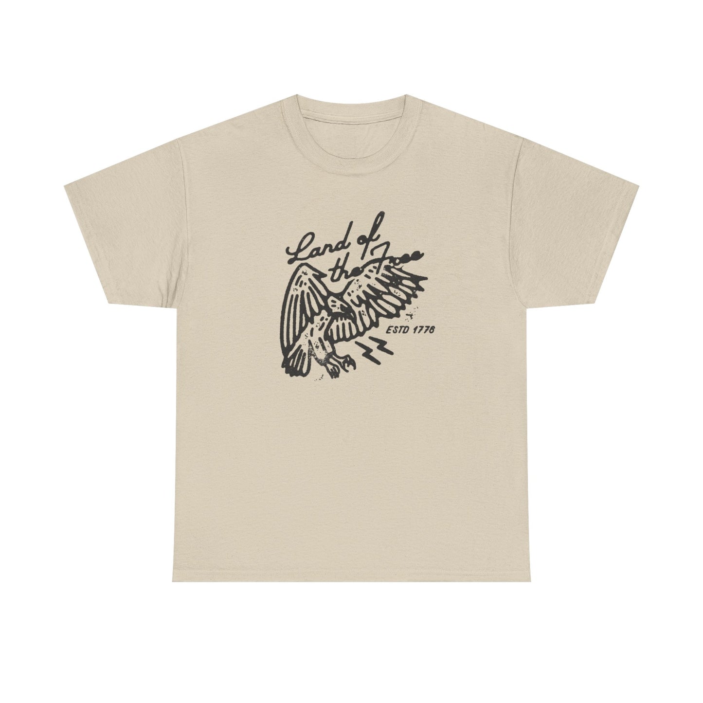 Land Of The Free 1776 Graphic T Shirt Unisex Heavy Cotton Tee Gift