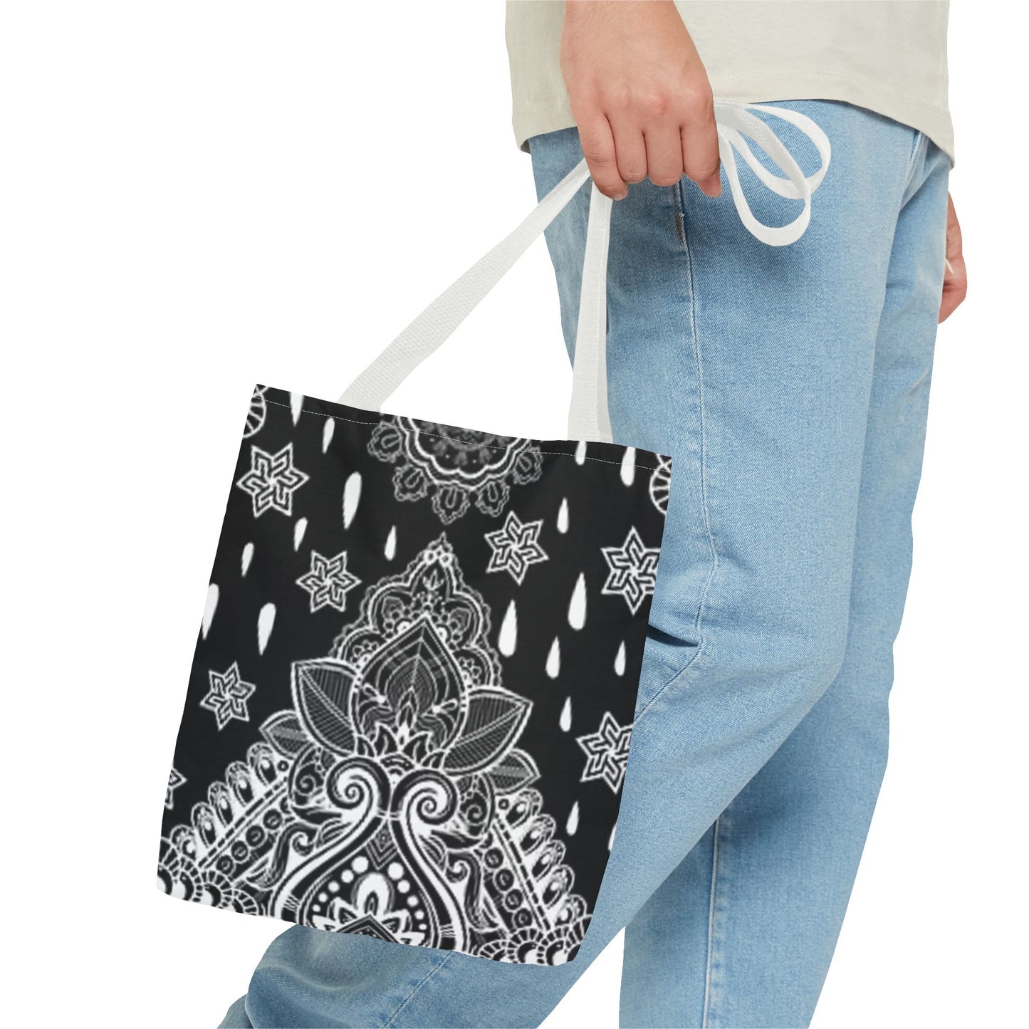 Black And White Paisley Multi Color BRAND NEW MODERN Tote Bag (AOP)
