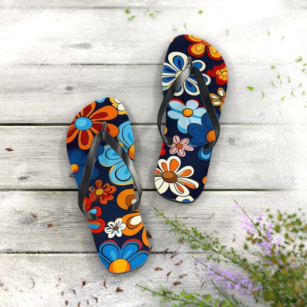 Waves And Sun Sandals Summer Flip Flops Slides BRAND NEW