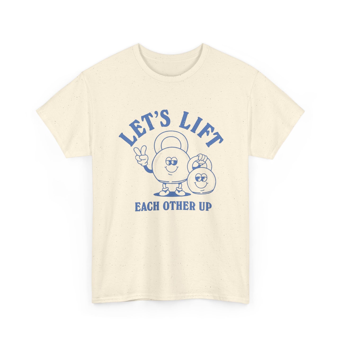 Lets Lift Gym Gear Graphic T Shirt Unisex Heavy Cotton Tee