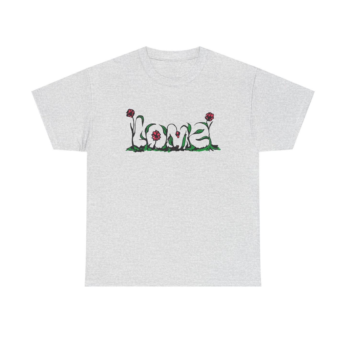 Love Roses Flowers Graphic T-Shirt Unisex Heavy Cotton Tee Gift NEW