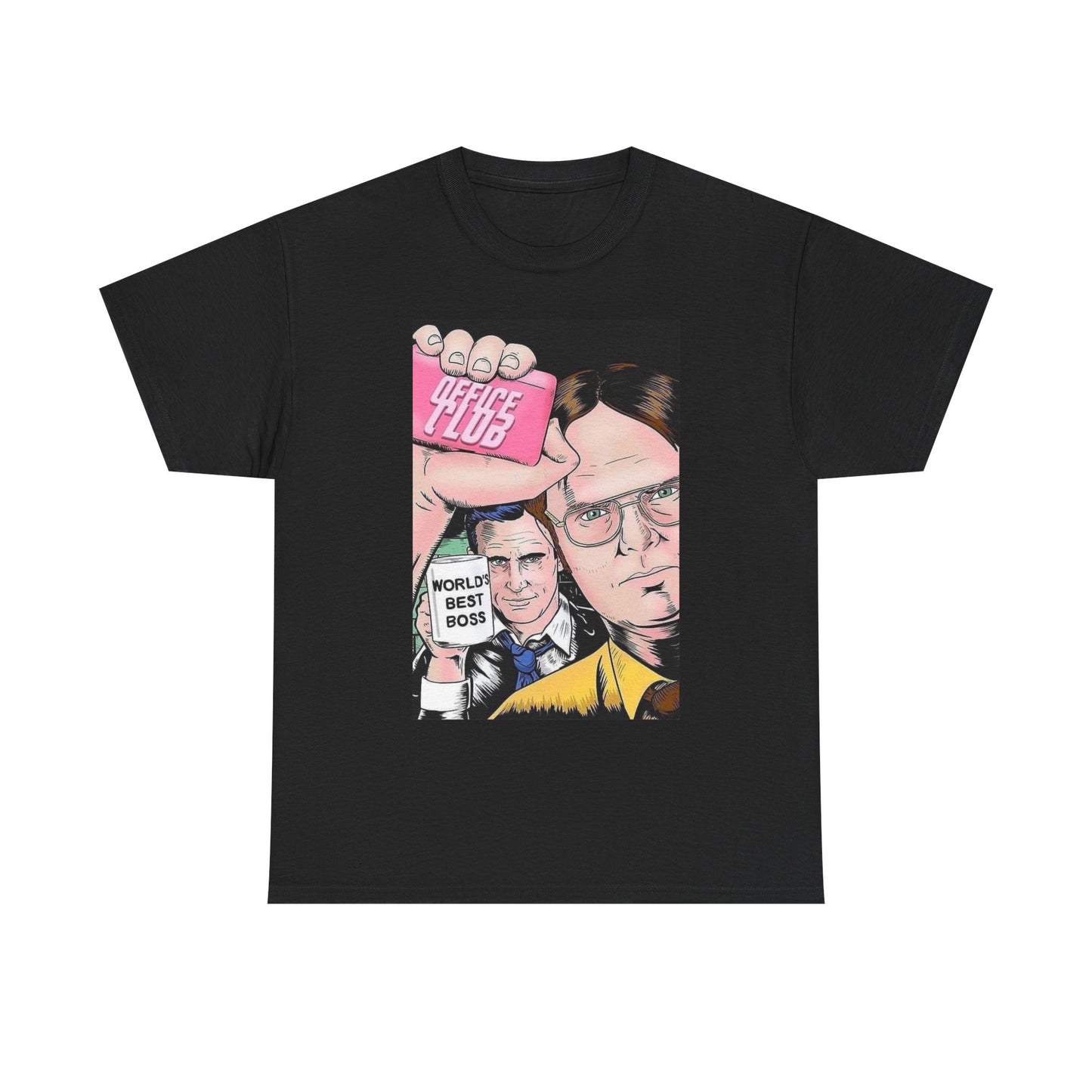 The Office Fight Club Graphic T Shirt Vintage Funny Retro Unisex Heavy Cotton