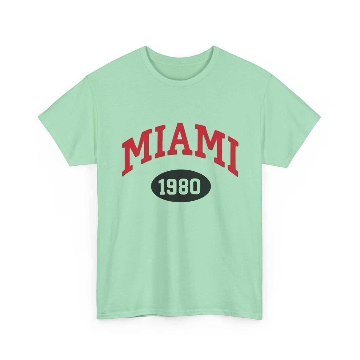 Miami 1980's Graphic T Shirt NEW Unisex Heavy Cotton Tee