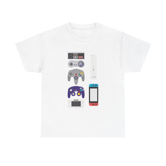 Gaming Controller Tshirt Vintage N64 Retro Unisex Heavy Cotton Tee USA SELLER