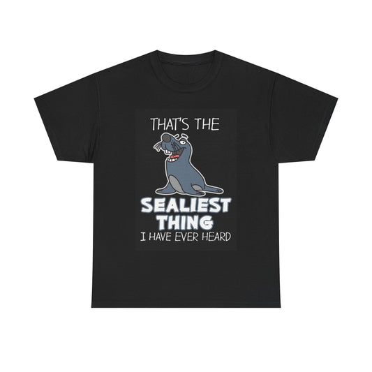 Seal Jokes Shirt Graphic Dad Comedy Funny Unisex Heavy Cotton Tee