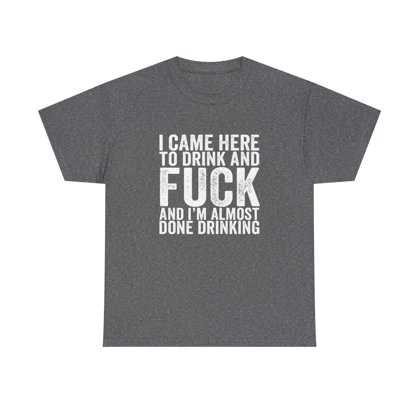 I Came Here To Drink Funny Graphic T Shirt NEW ADULT Unisex Heavy Cotton Tee