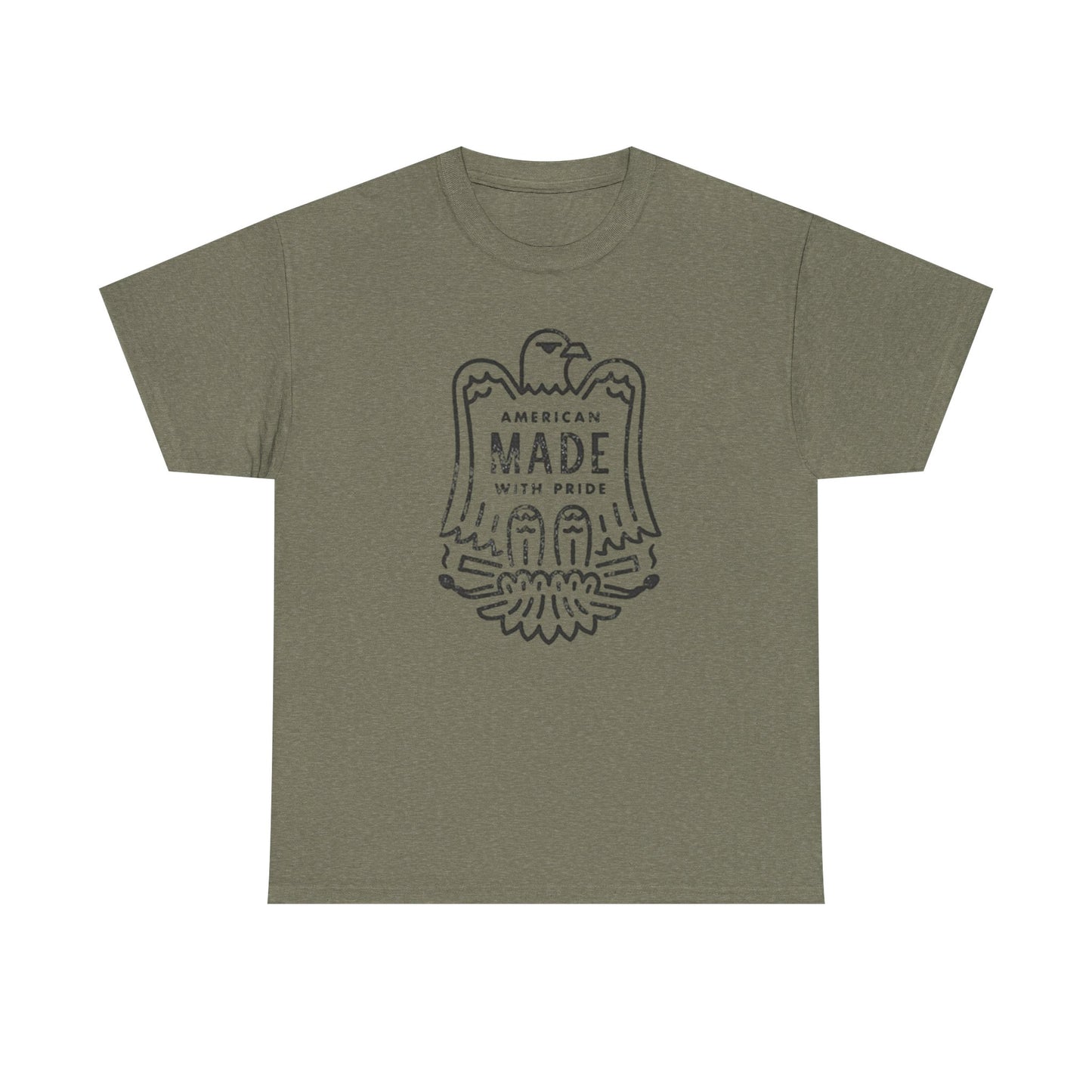 American Made With Pride Graphic T Shirt Unisex Heavy Cotton Tee Gift