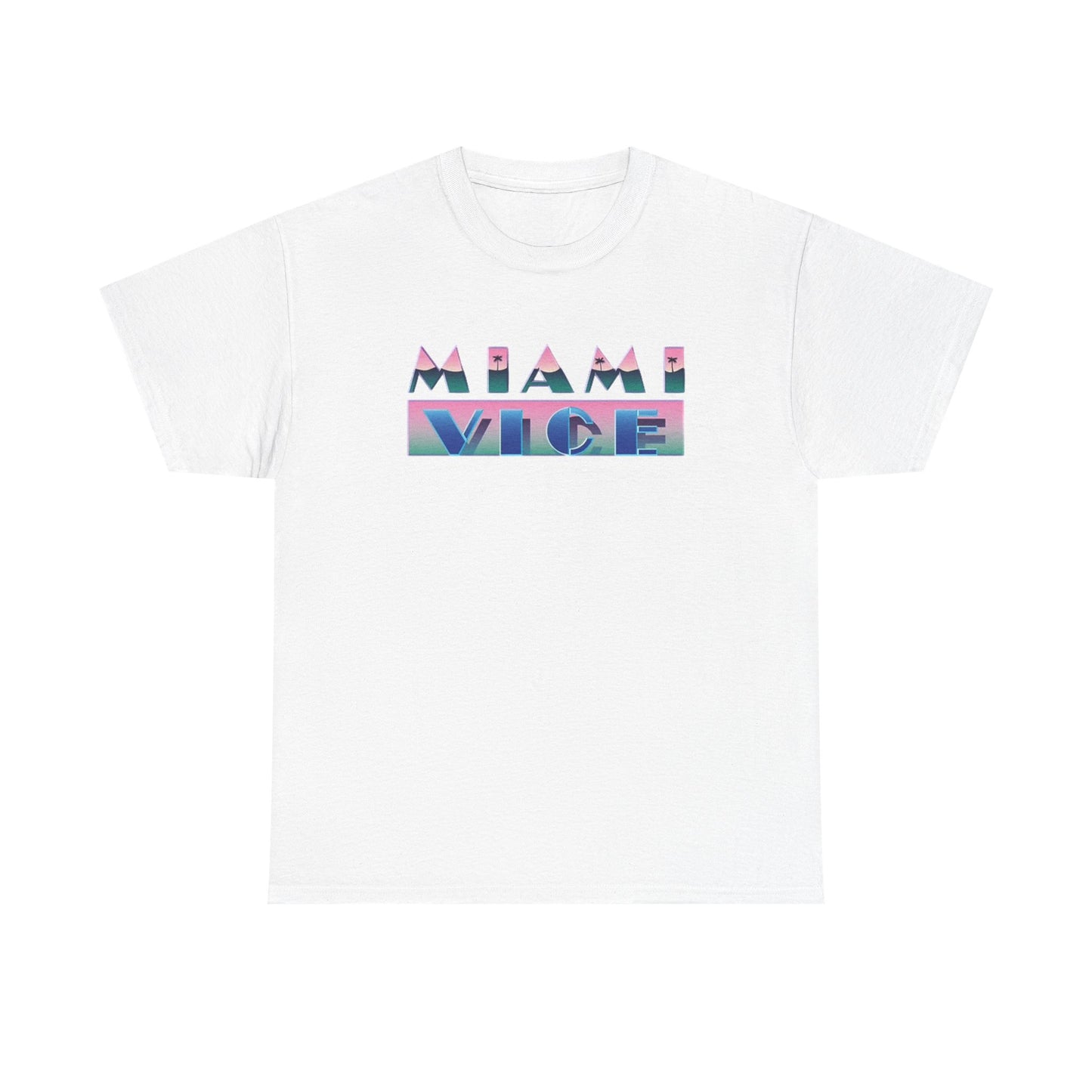 Miami Vice Graphic T Shirt Retro Florida Unisex Heavy Cotton Tee