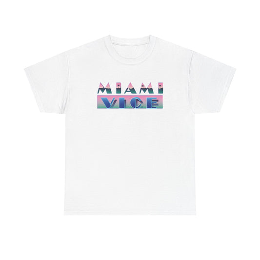 Miami Vice Graphic T Shirt Retro Florida Unisex Heavy Cotton Tee