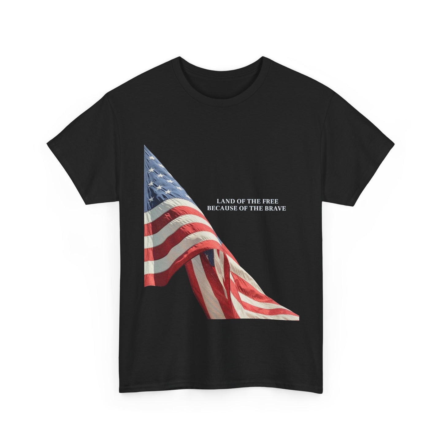 Land Of The Free And The Brave Graphic T Shirt Unisex Heavy Cotton Tee GIFT