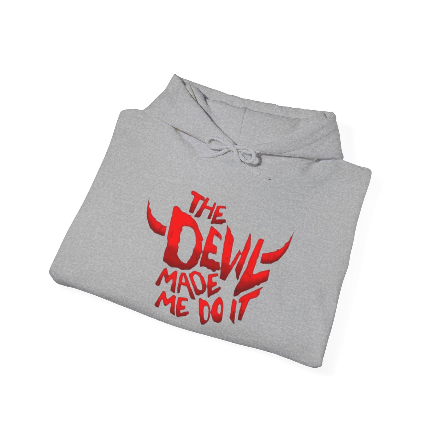 The Devil Made Me Do It Graphic Hoodie Unisex Heavy Blend™ Hooded Sweatshirt