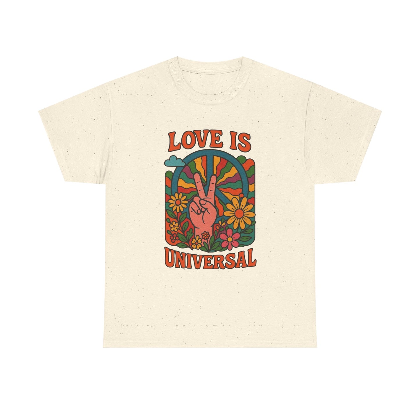 Love Is Universal Peace Graphic T Shirt Adult NEW