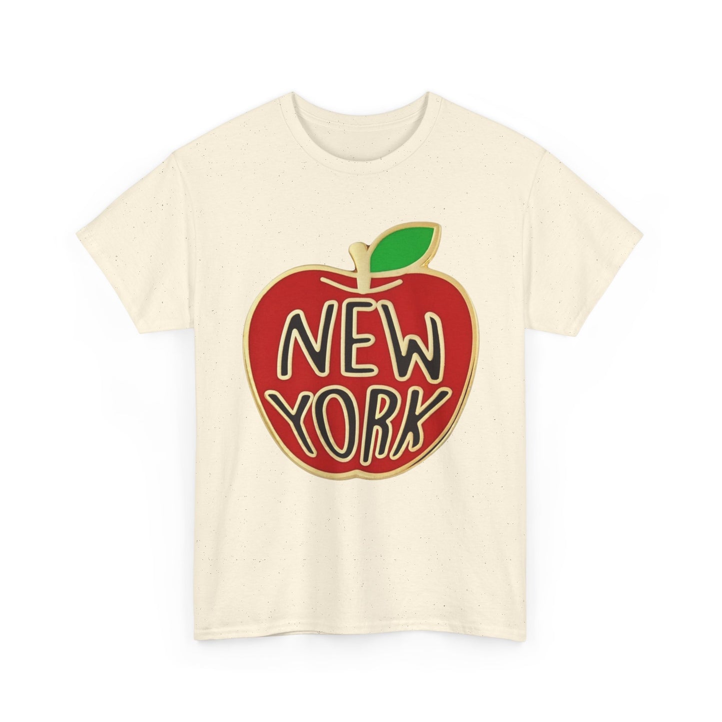 New York Big Apple Gold Graphic T Shirt NEW GIFT Unisex Heavy Cotton Tee