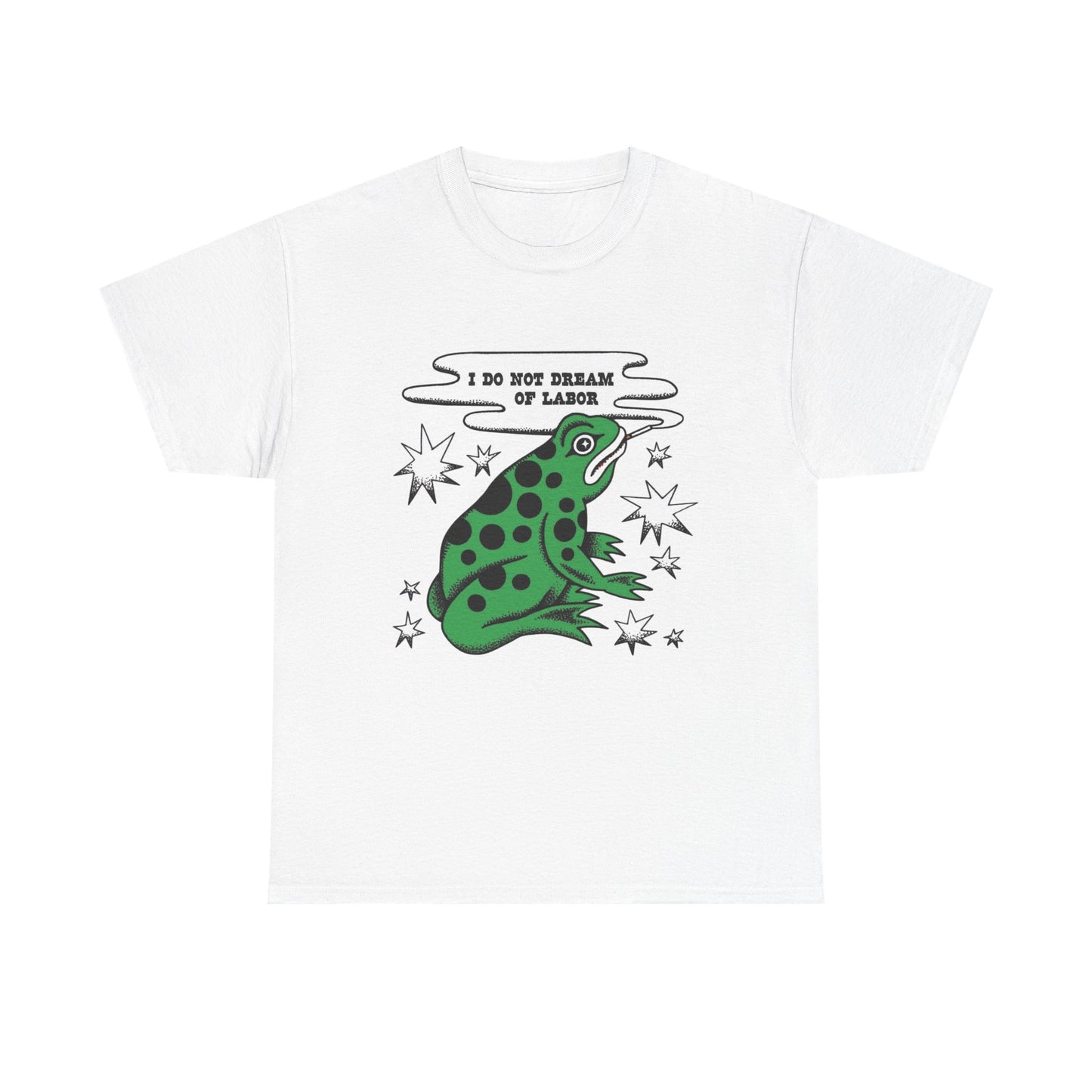 I Do Not Dream Of Labor Vintage Frog Graphic T Shirt NEW ADULT Tee