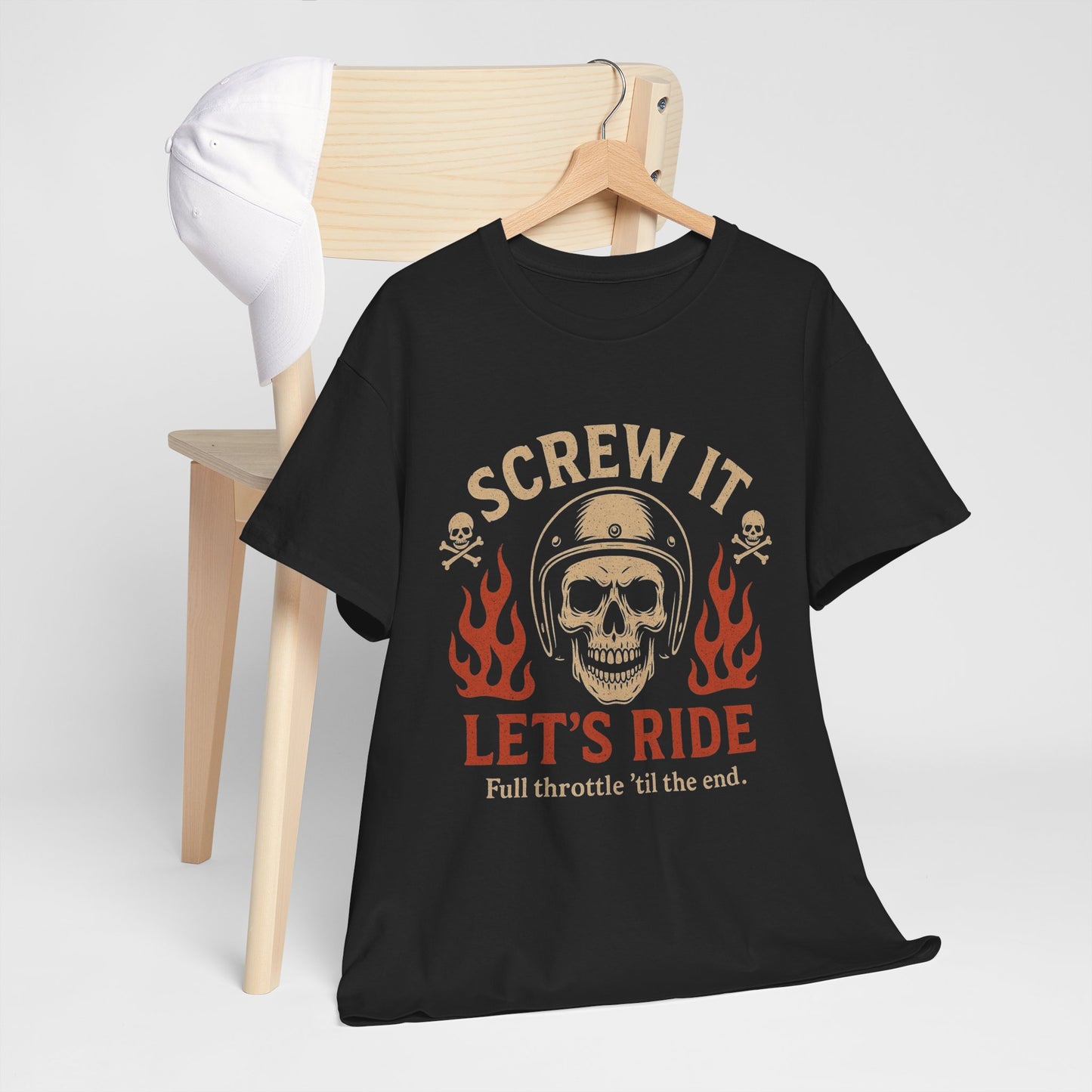 Lets Ride Motorcycles Graphic T Shirt Unisex Heavy Cotton Tee