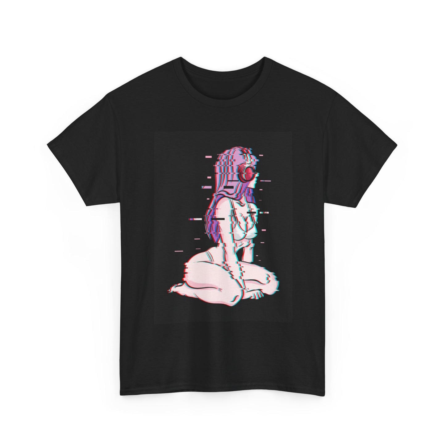 Waifu Anime T-shirt Girl Graphic Cartoon Retro Gaming Unisex Heavy Tee Gamer 45