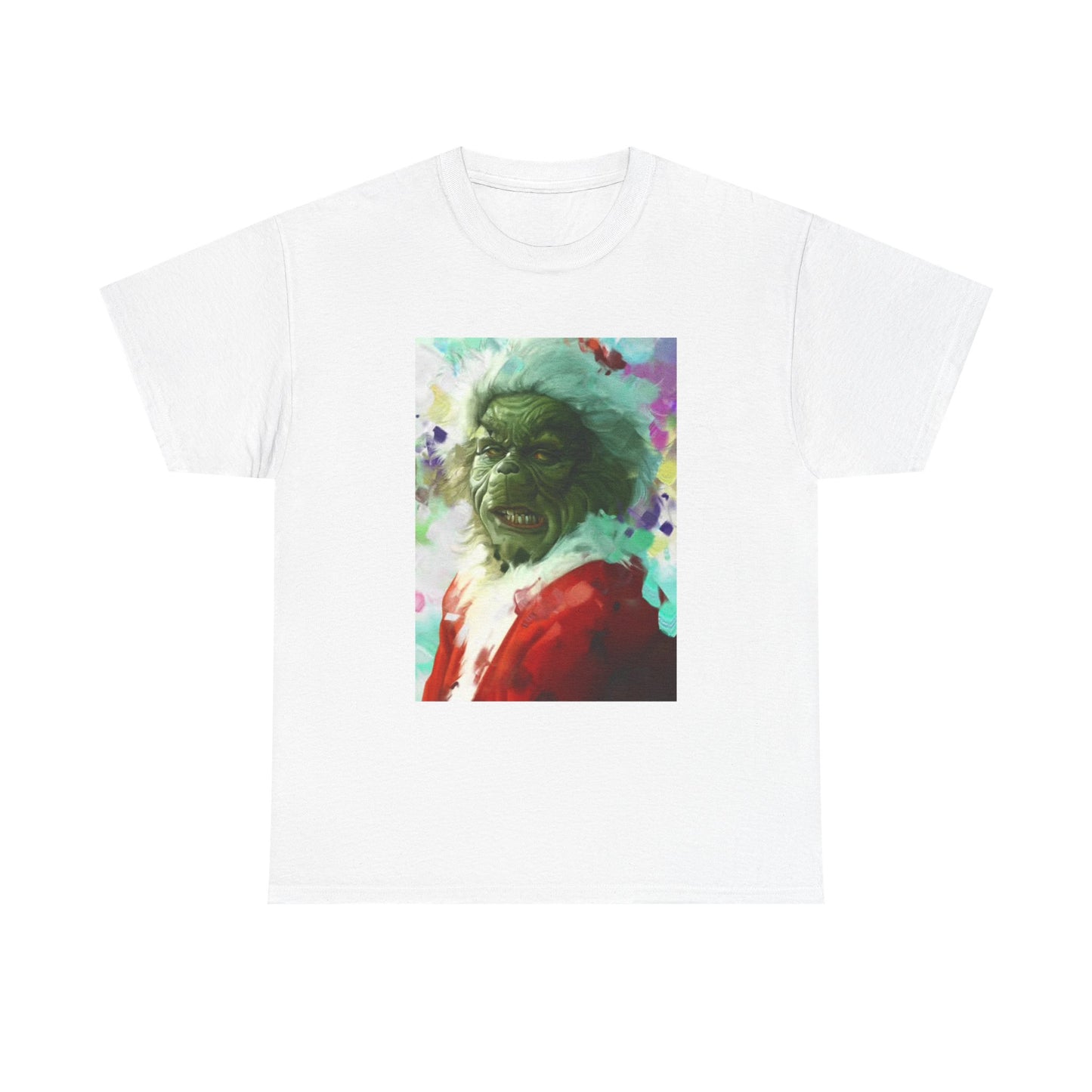The Grinch Christmas Tshirt Holiday Santa Unisex Heavy Cotton Tee