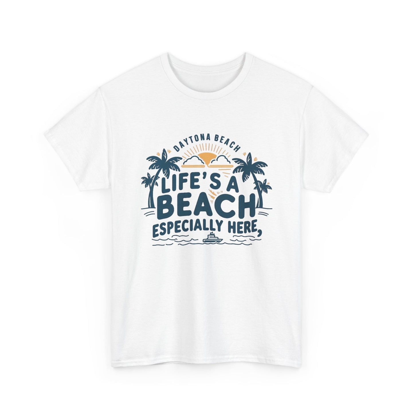 Life's A Beach Daytona Beach Graphic T Shirt NEW ADULT