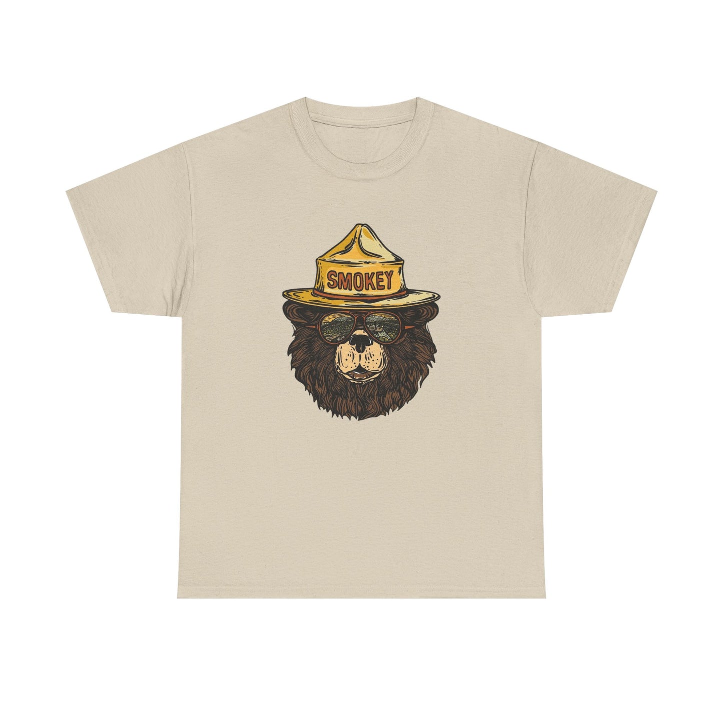 Smokey The Bear Outdoors Retro Graphic T Shirt Unisex Heavy Cotton Tee