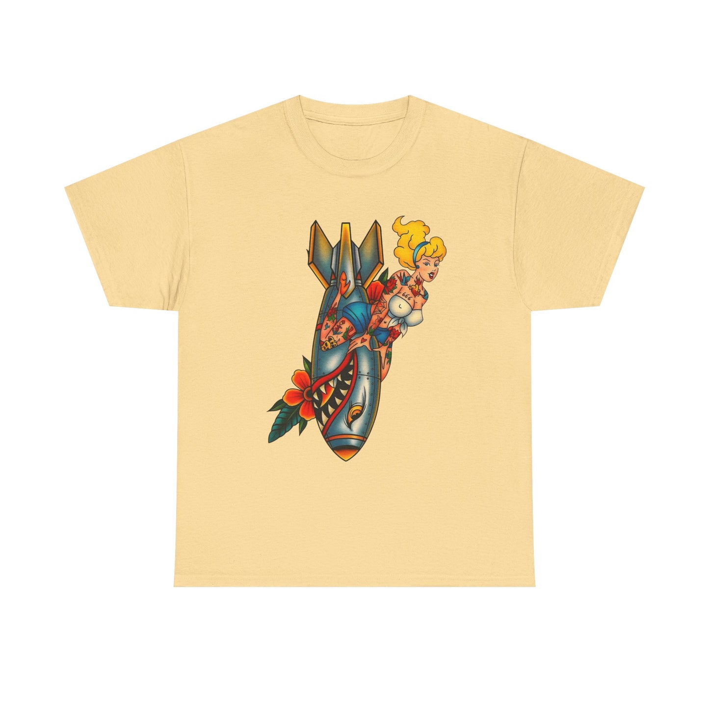 Sailor Jerry Model Tattoo Bomb Graphic T Shirt NEW ADULT TEE VINTAGE