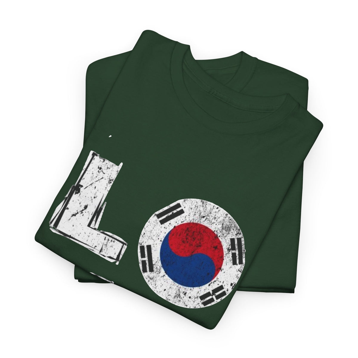 Love South Korea Graphic T Shirt Men's Heavy Cotton Tee