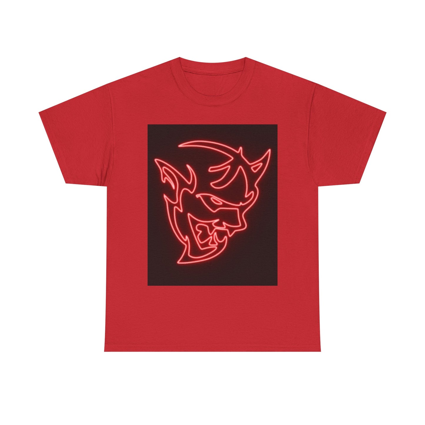 Dodge Demon Tshirt Hellcat Charger Logo Challenger Mopar Unisex Heavy Cotton Tee