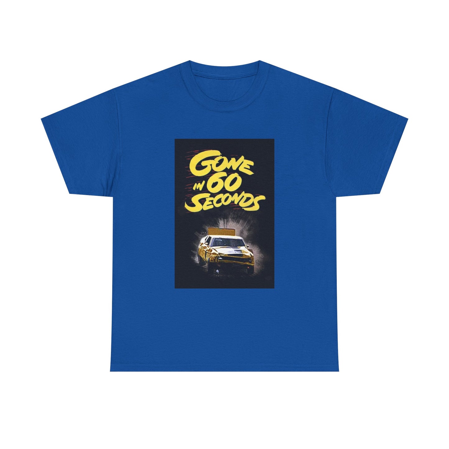 Gone in 60 Seconds Tshirt Vintage Ford Mustang Retro Poster Unisex Heavy Cotton