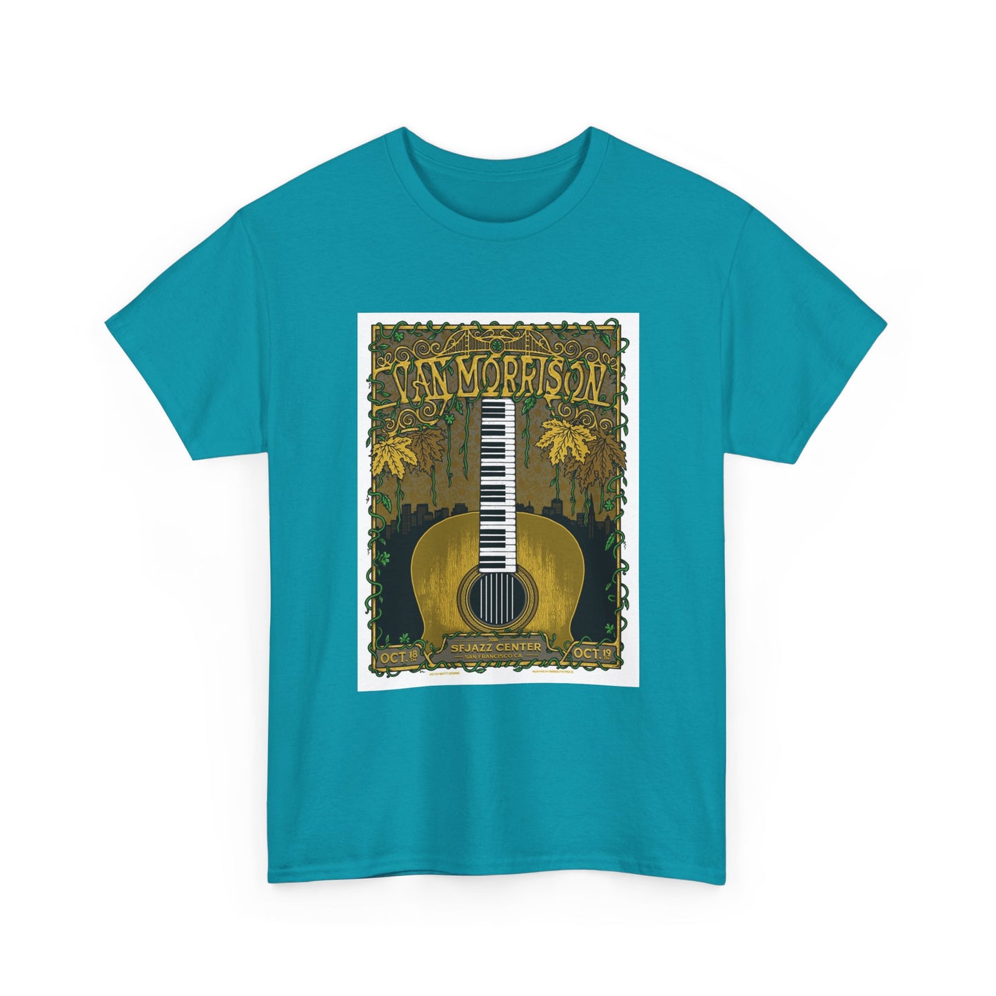 Van Morrison Tshirt Classic Rock Merch Graphic Retro Unisex Heavy Cotton Tee
