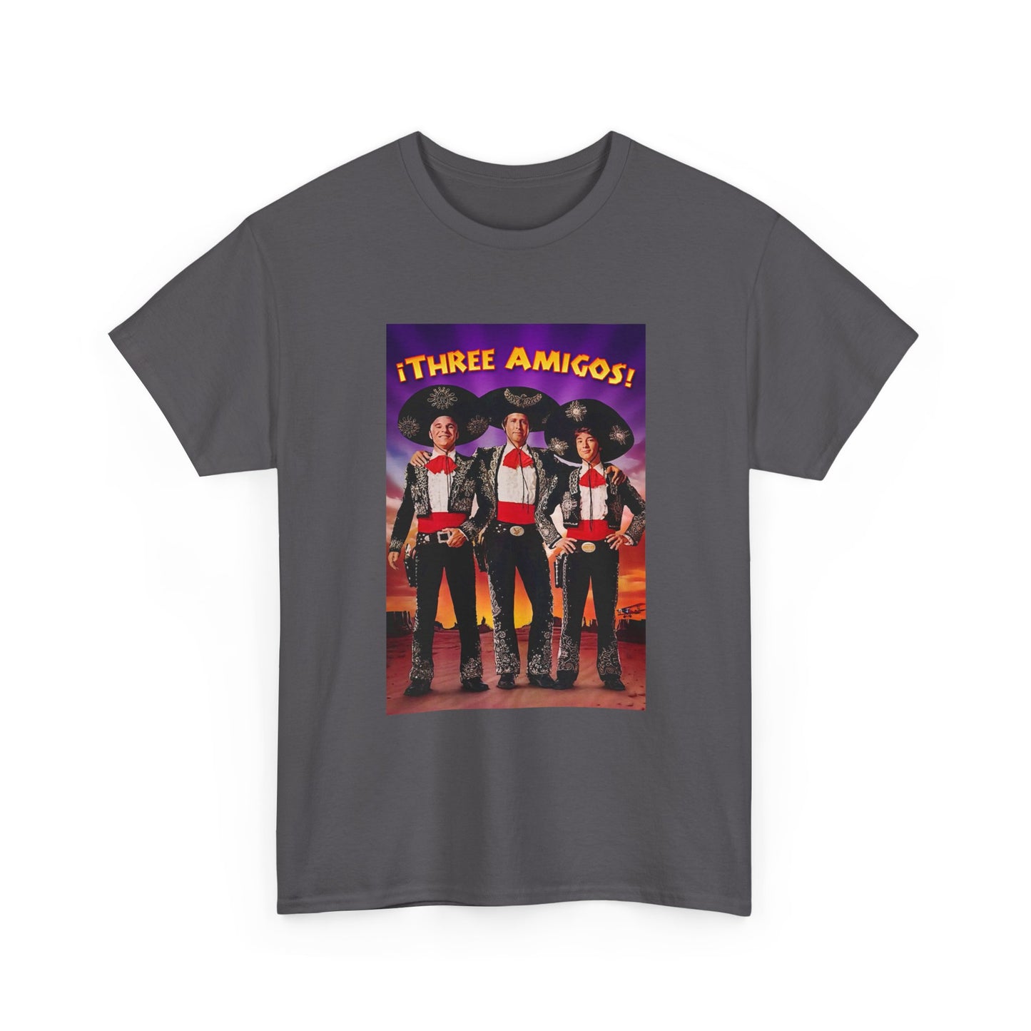 Three Amigos Tshirt Steve Martin Graphic Vintage Comedy Unisex Heavy Cotton Tee