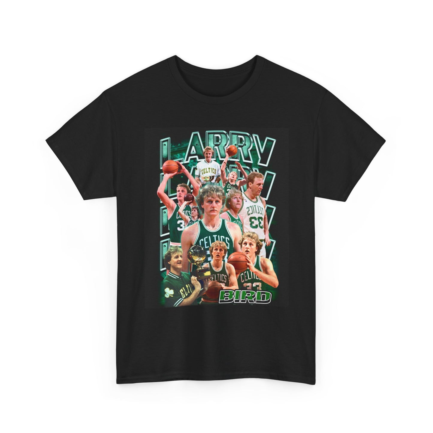 Larry Bird Graphic T Shirt Vintage Boston Celtics Retro Unisex Heavy Cotton Tee