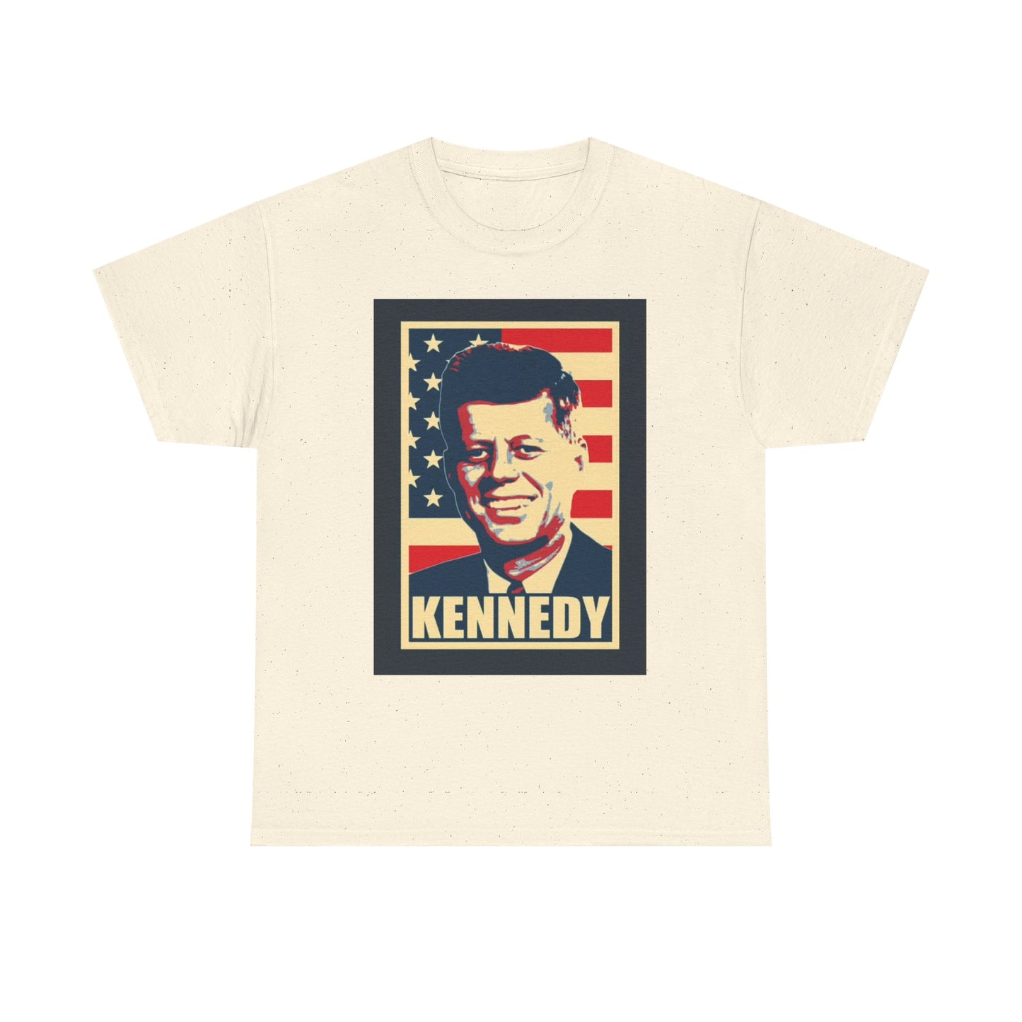 JFK Tshirt John F Kennedy American Flag President Unisex Heavy Cotton Tee