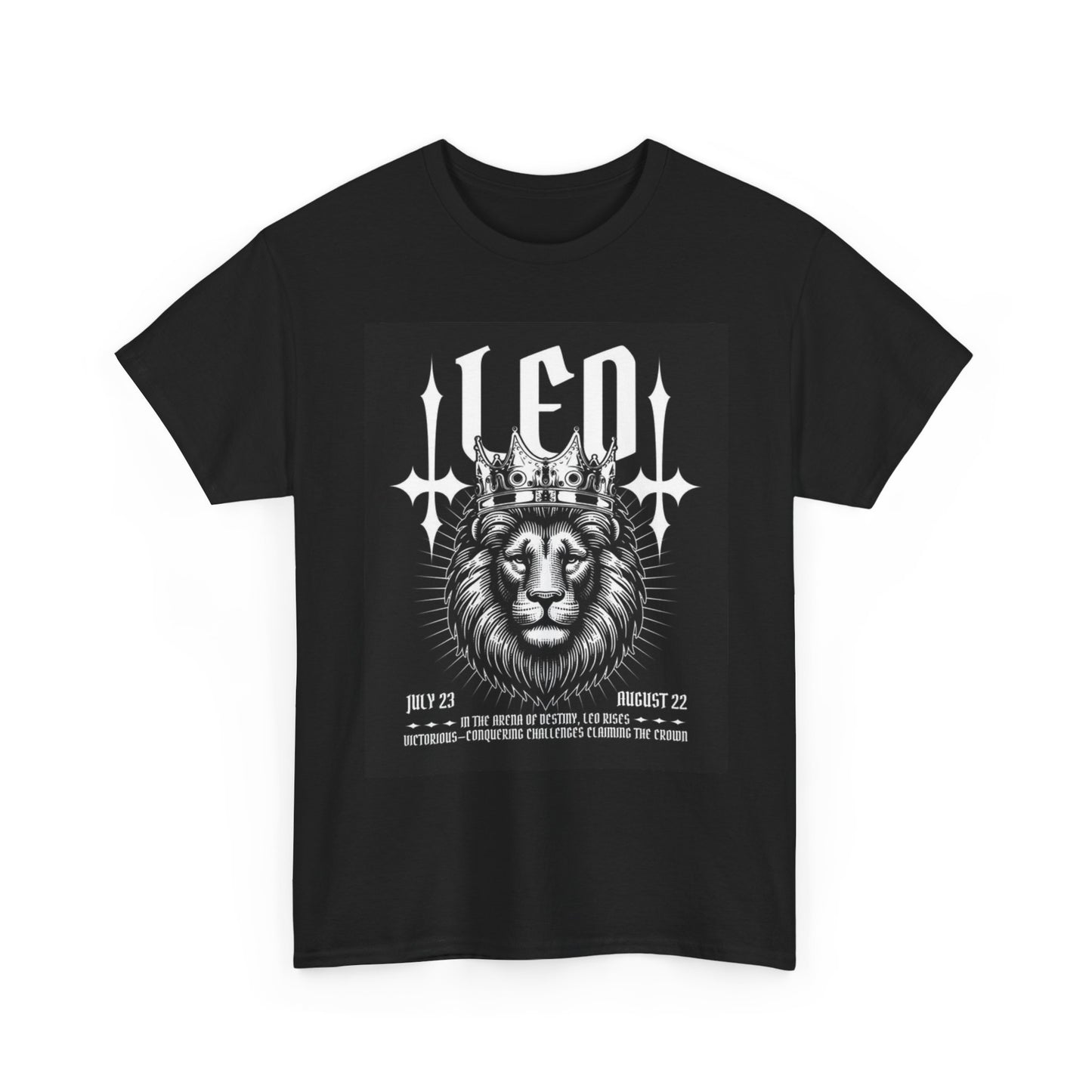 Leo Zodiac Astrology Sign Graphic T Shirt Unisex Heavy Cotton Tee New