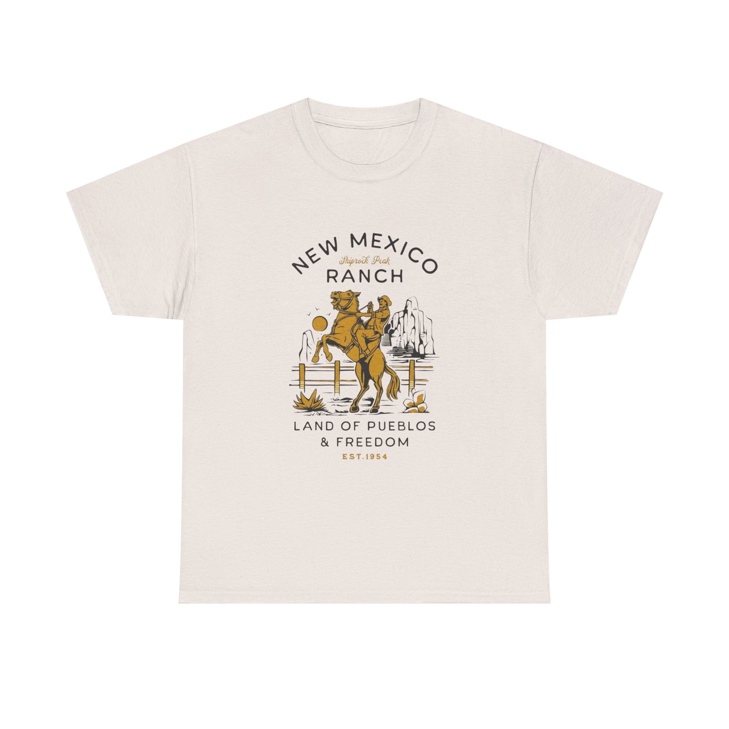 New Mexico Cowboy Vintage Graphic T Shirt Unisex Heavy Cotton Tee New Gift