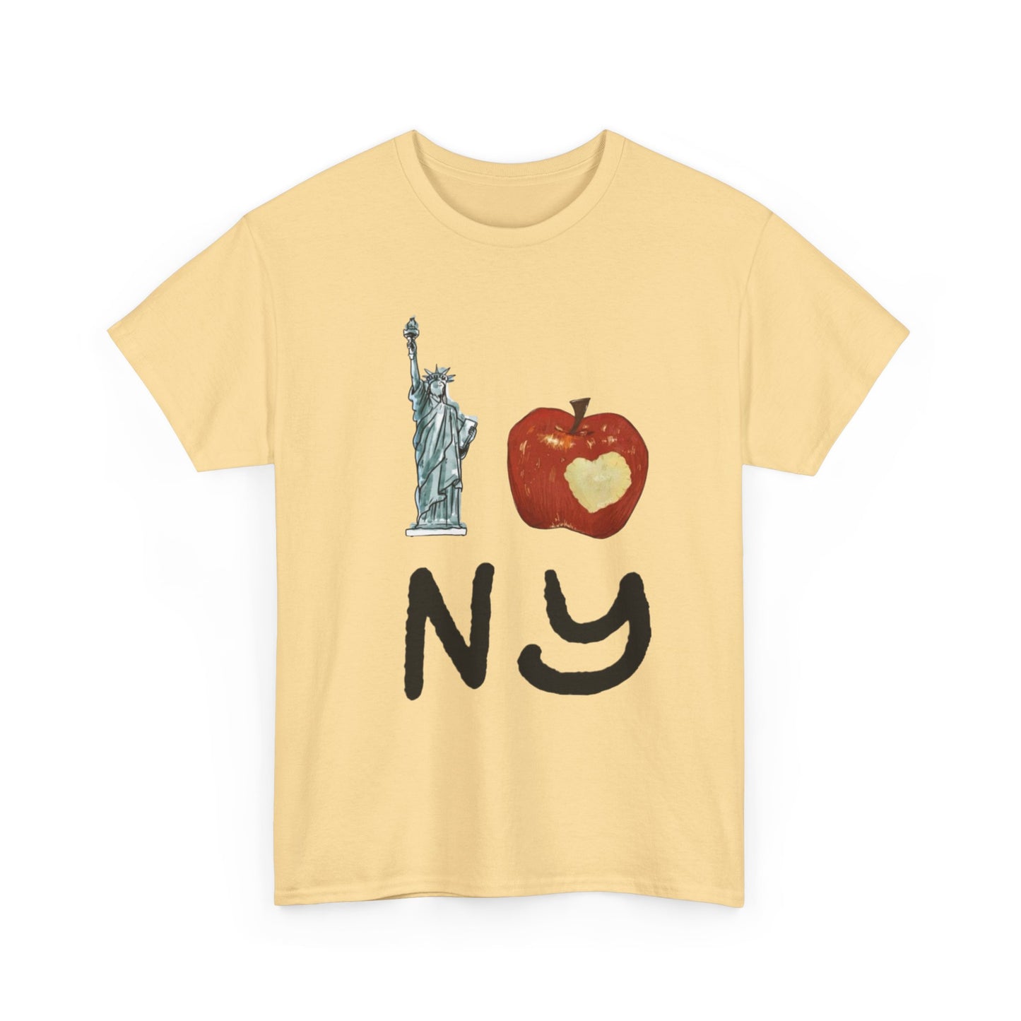Big Apple I Love New York Classic Graphic T Shirt Unisex NEW Heavy Cotton Tee