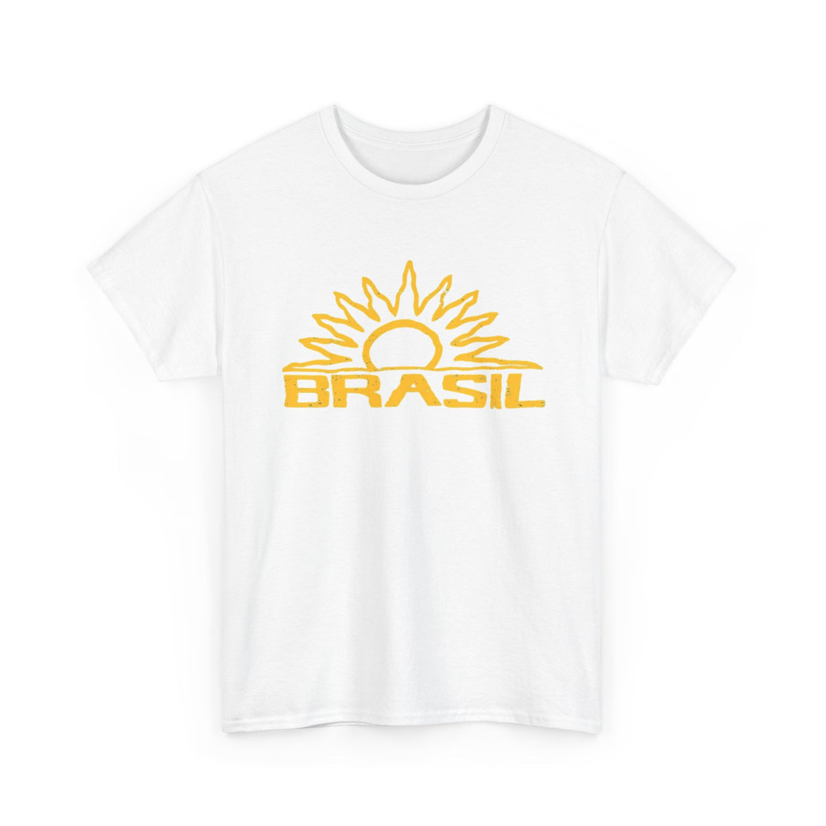 Brazil Sun Graphic T Shirt Men's Retro Classic Heavy Cotton Tee
