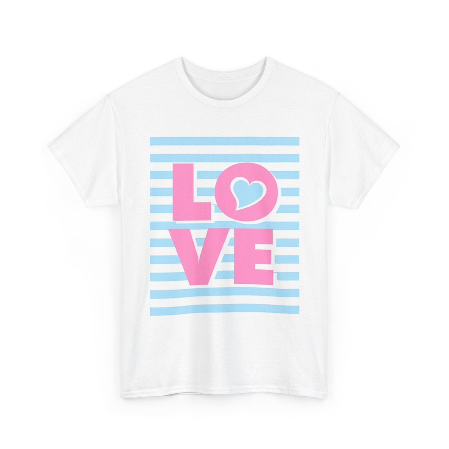 Love Hearts Graphic T Shirt BRAND NEW Unisex Heavy Cotton Tee