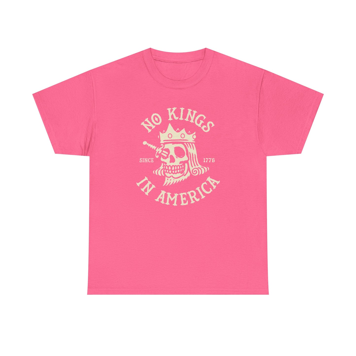 NO KINGS IN AMERICA Graphic T-Shirt Comfy Cotton Tee Brand NEW