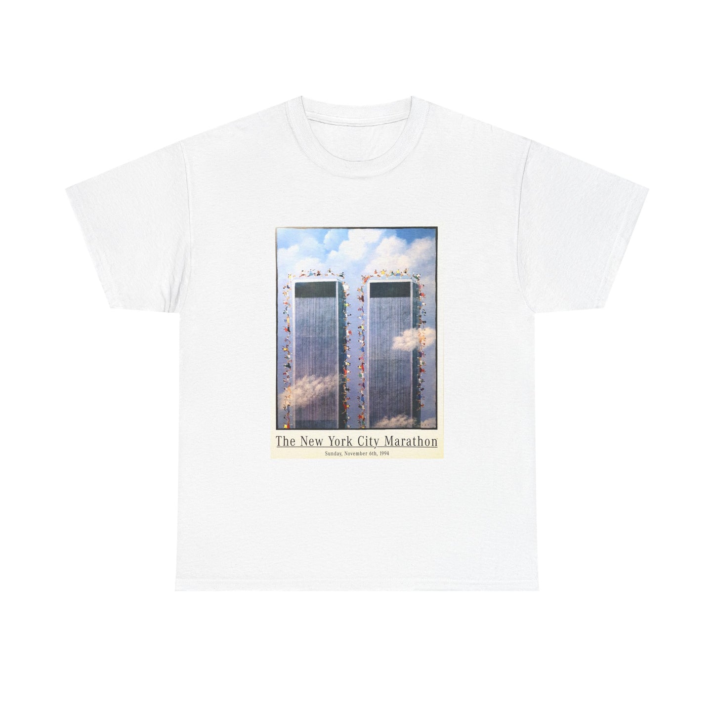 New York City Tshirt Vintage Twin Towers Poster 90s Unisex Heavy Cotton