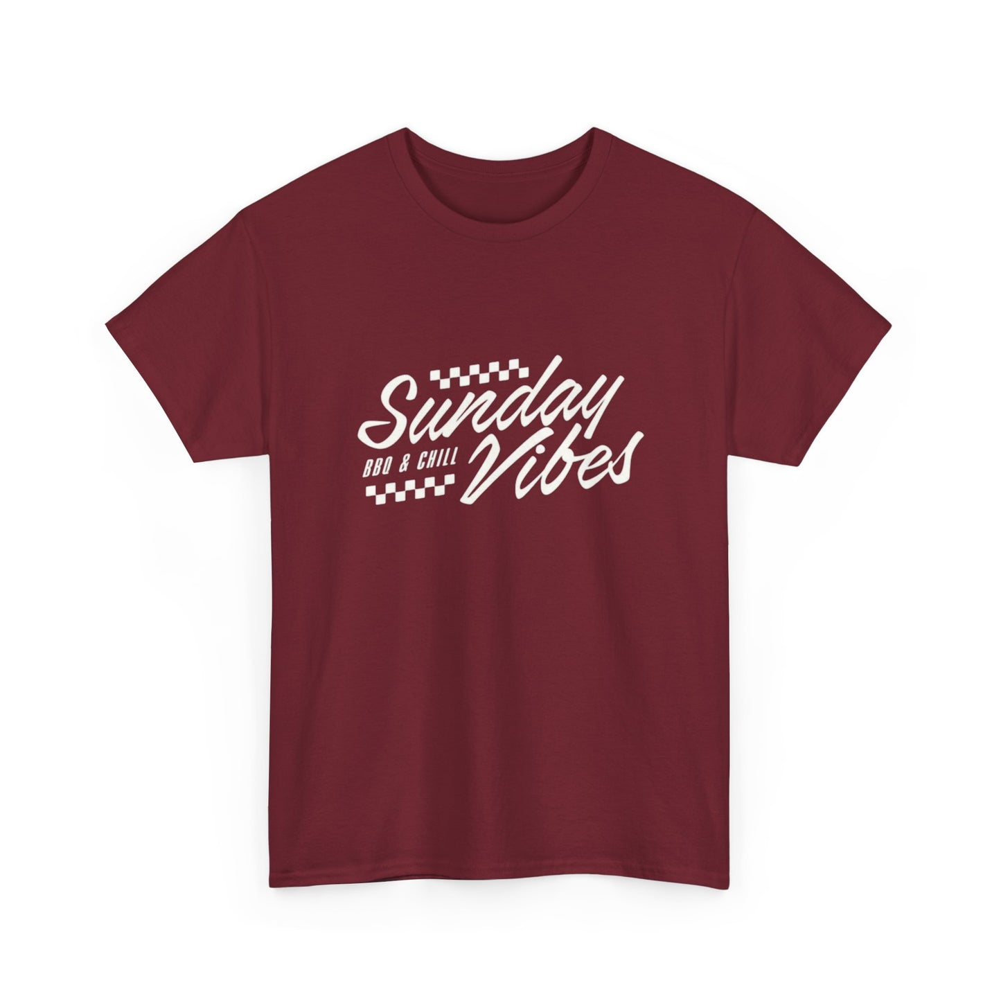 Sunday Vibes BBQ And Chill Graphic T Shirt Unisex Heavy Cotton Tee