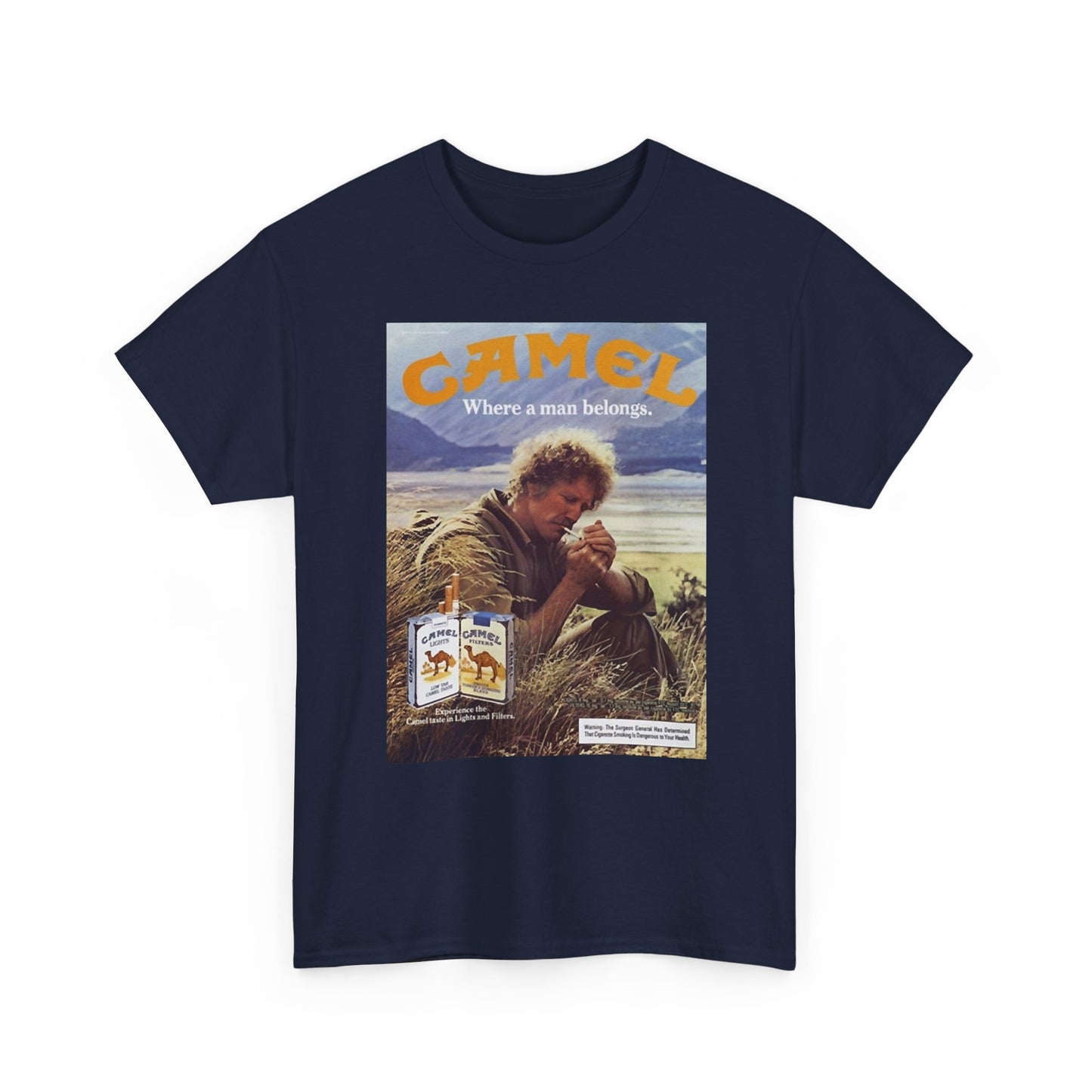 Joe Camel Cigarettes T-shirt Vintage Poster Retro Unisex Heavy Cotton Tee 1