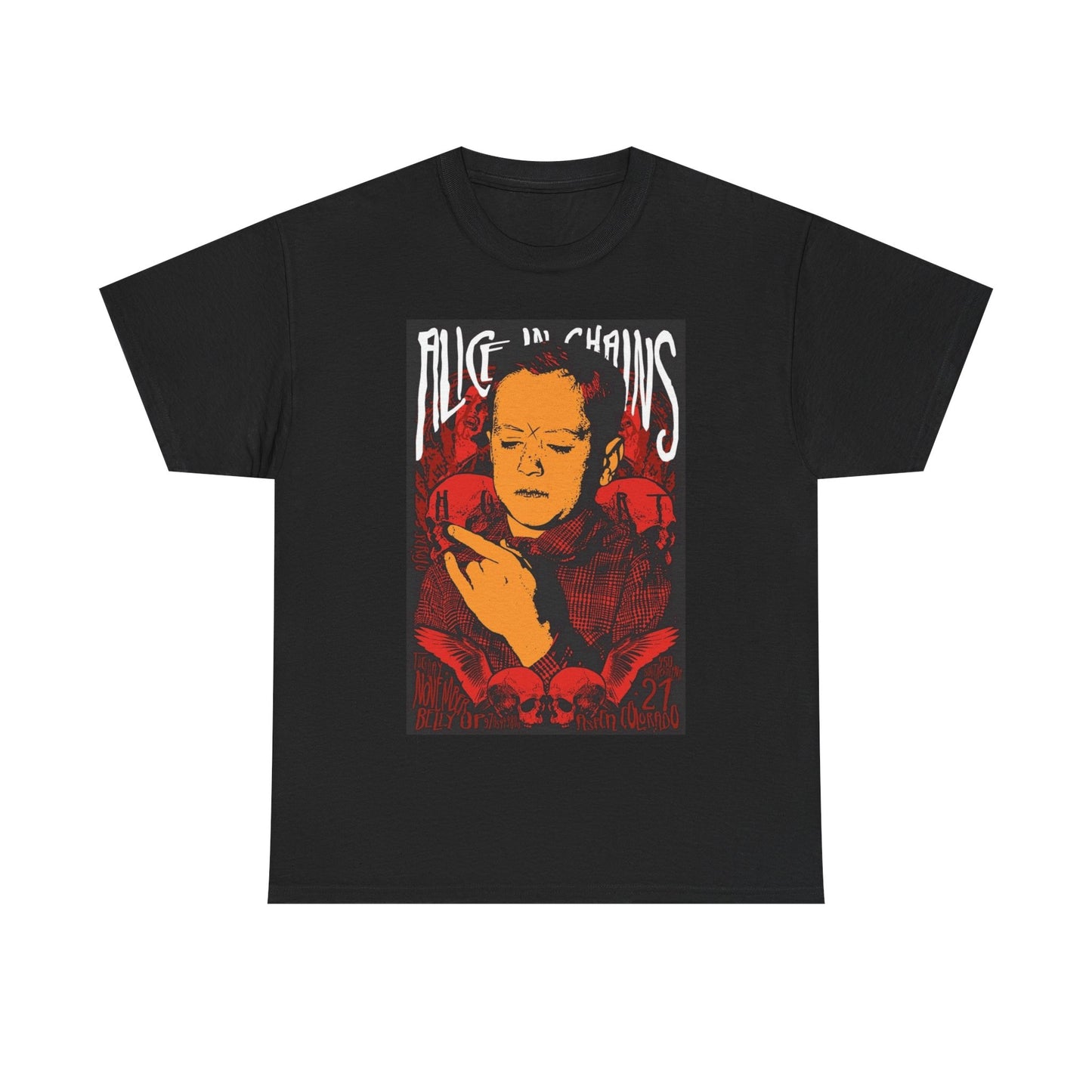 Alice In Chains band rock vintage graphic art retro Unisex Heavy Cotton Tee