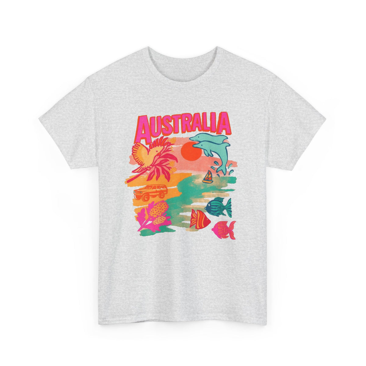 Australia Coastal Wildlife Graphic T-Shirt Men's Graphic Tee