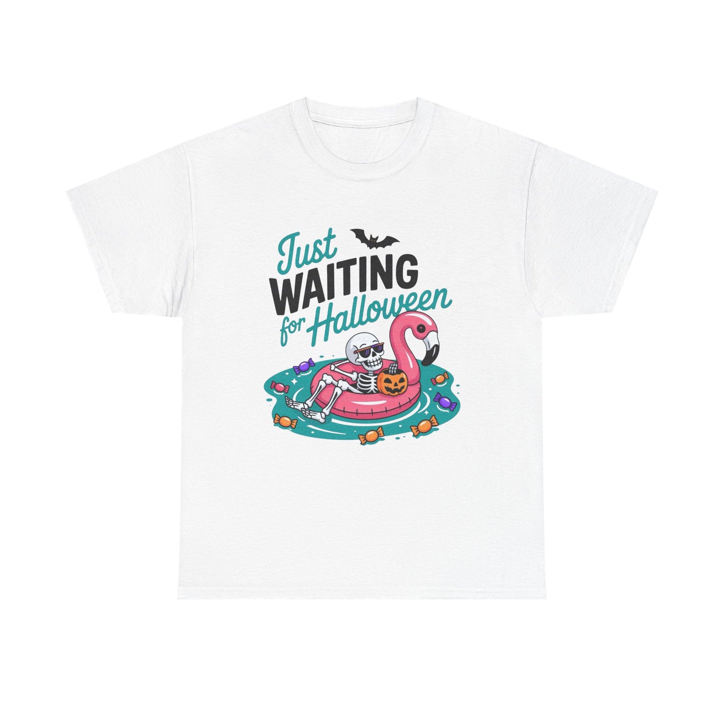 Just Waiting For Halloween Graphic T-Shirt Men's Women's Heavy Cotton NEW GIFT