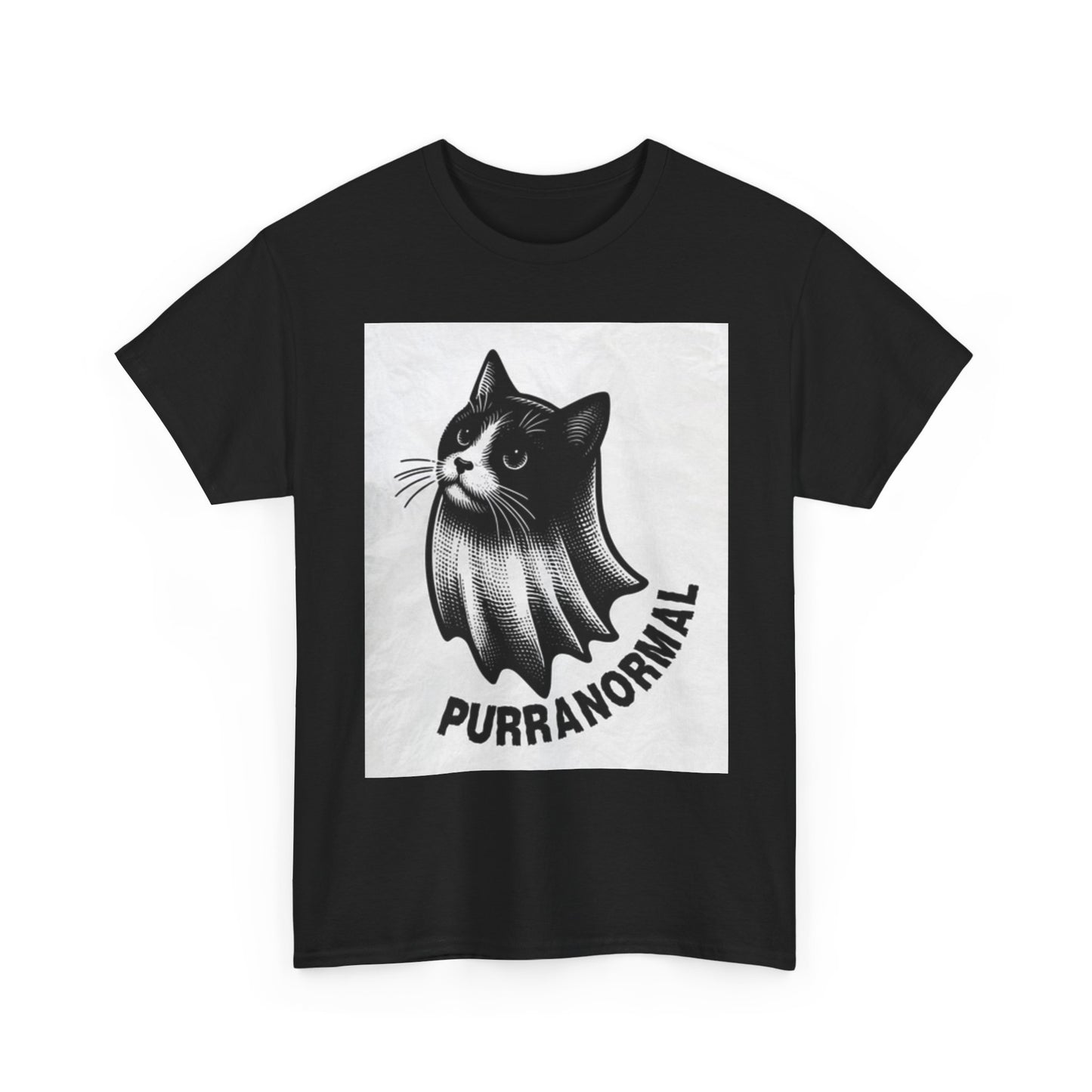 Paranormal T Shirt Funny Cat Graphic Kittens Humor Unisex Heavy Cotton Tee
