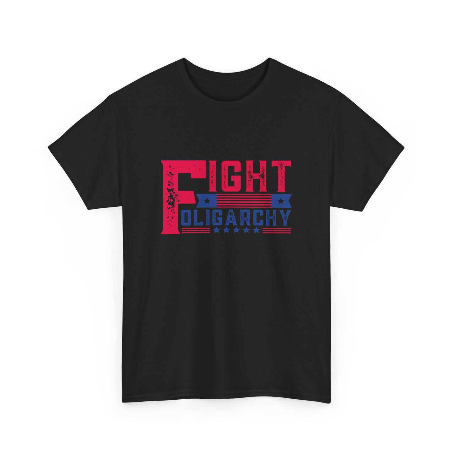 Fight Oligarchy Tour AOC Sanders Graphic T Shirt Unisex Heavy Cotton Tee