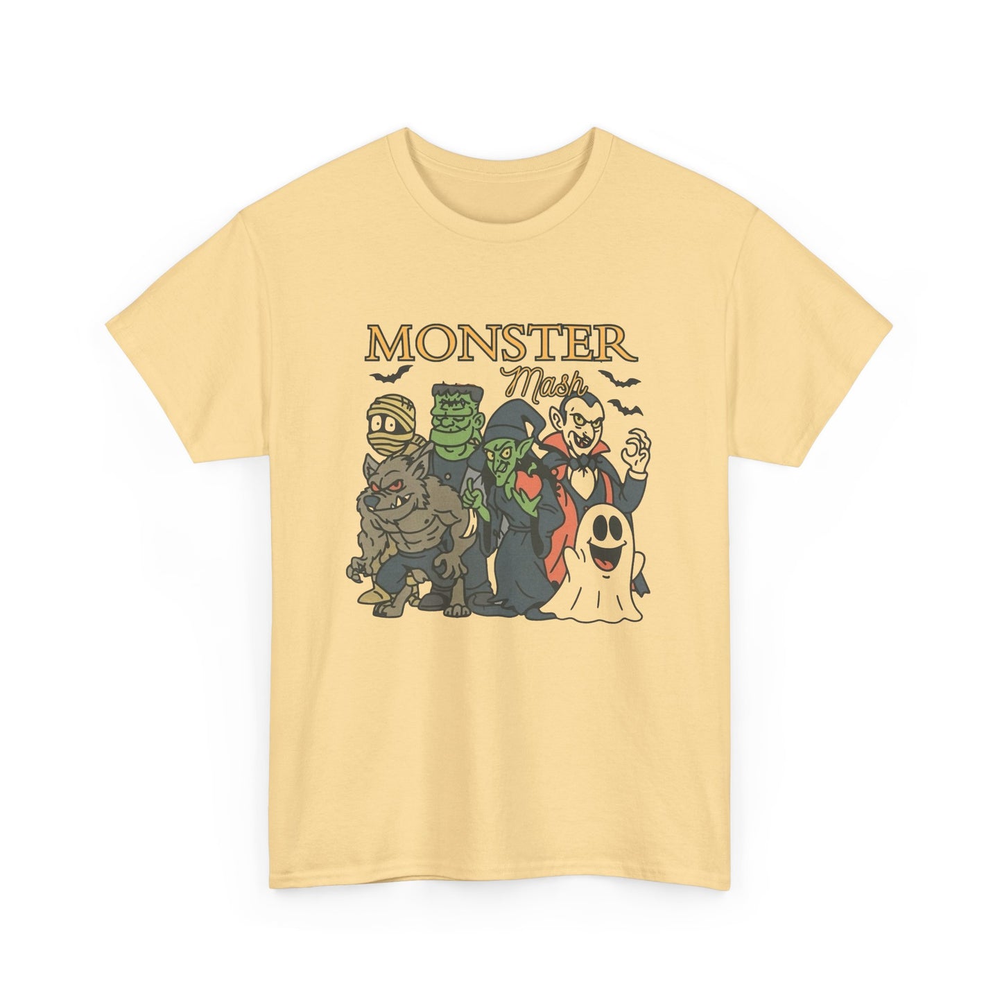 Monster Mash Halloween Graphic T Shirt NEW Unisex Heavy Cotton Tee