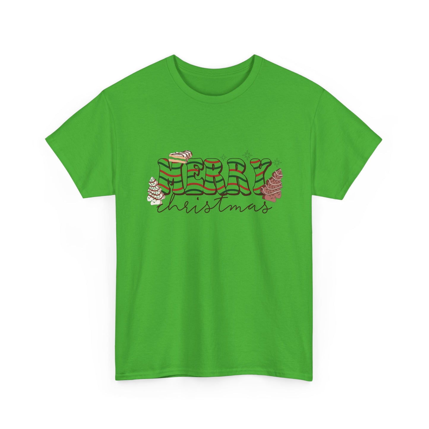 Christmas Tree Cakes Funny Graphic T Shirt NEW Unisex Heavy Cotton Tee