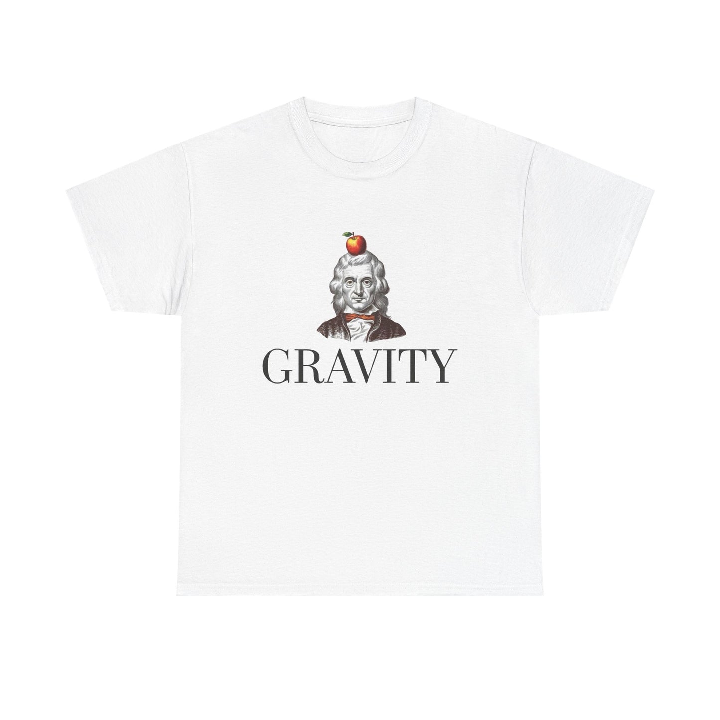 Gravity Sir Issac Newton Funny Graphic T Shirt NEW Unisex Heavy Cotton Tee